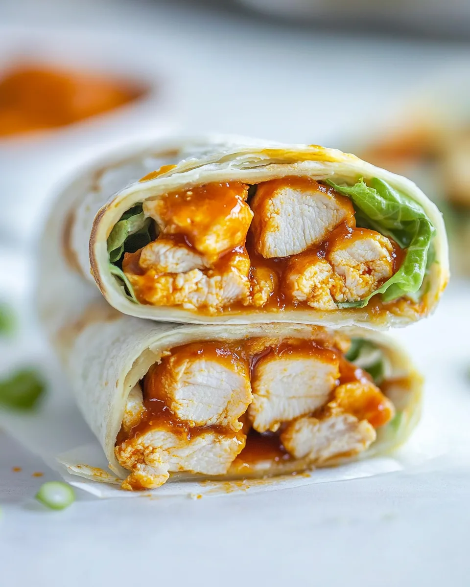 Hot Honey Buffalo Chicken Wraps