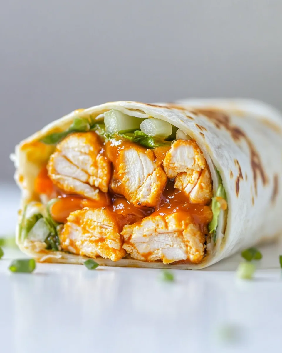 Hot Honey Buffalo Chicken Wraps