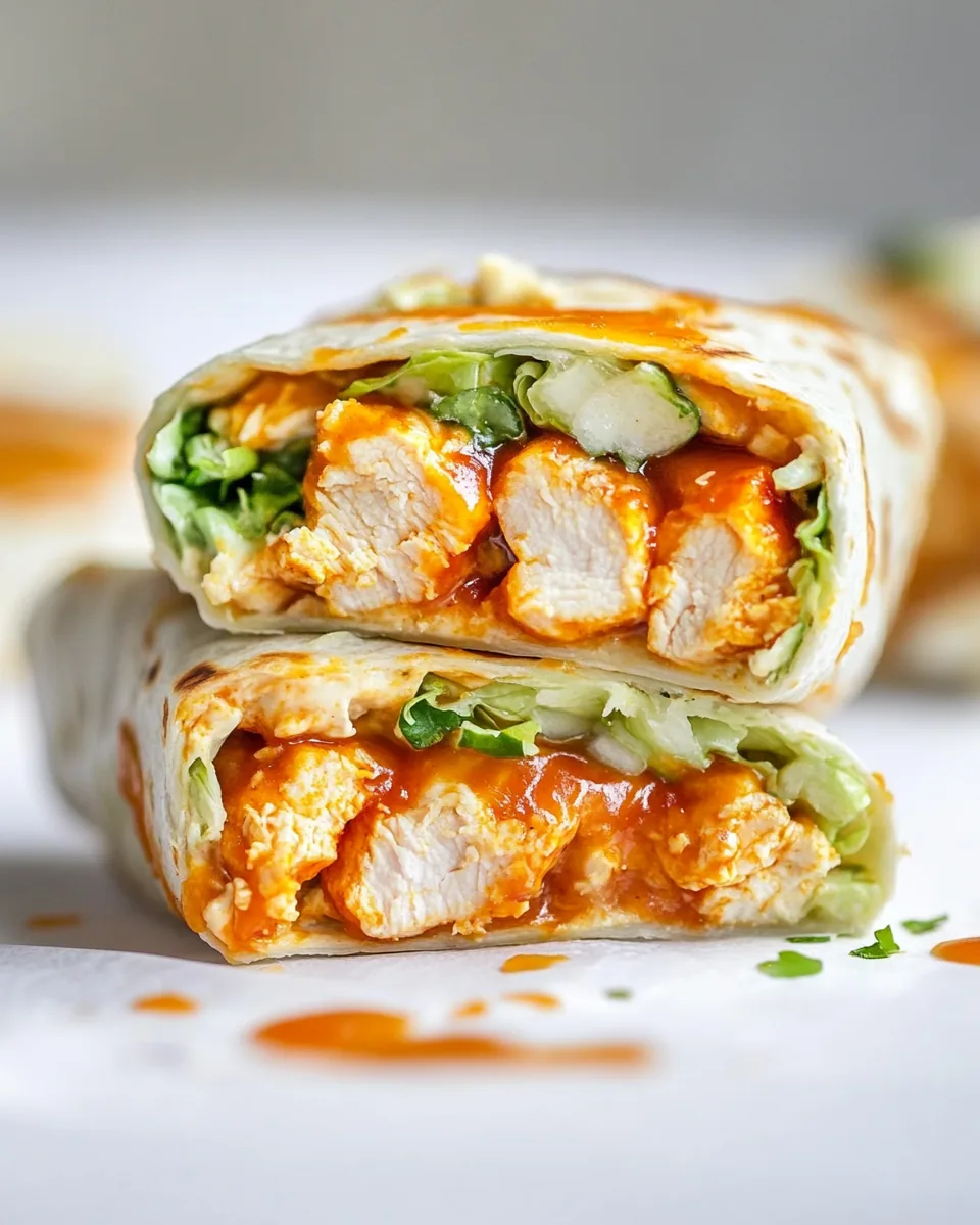 Hot Honey Buffalo Chicken Wraps
