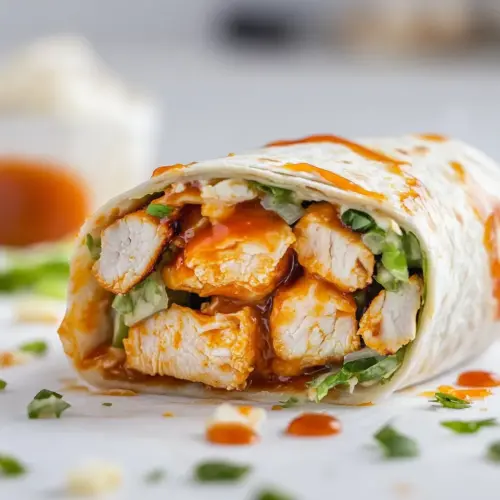 Hot Honey Buffalo Chicken Wraps