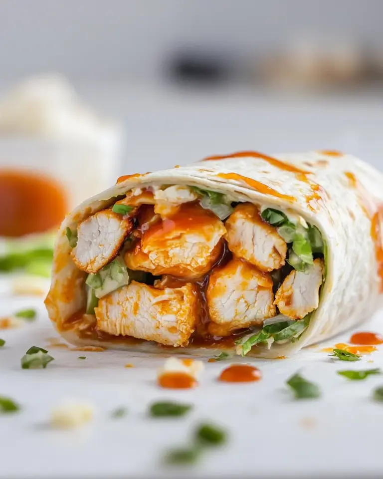 Hot Honey Buffalo Chicken Wraps