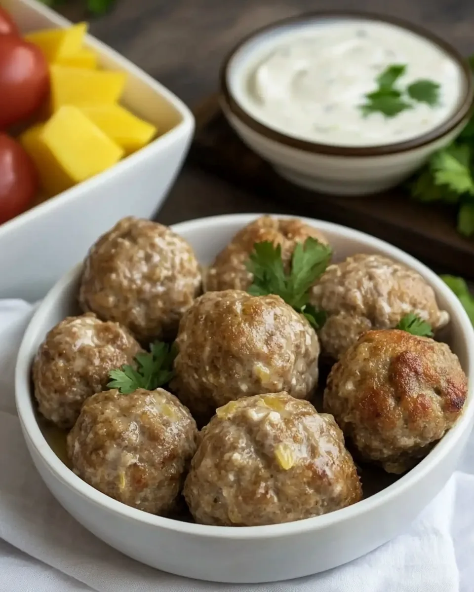 Indian Meatballs with Yogurt Sauce
