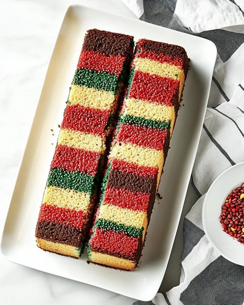 Italian Rainbow Cookie Loaf Cake