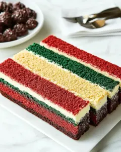 Italian Rainbow Cookie Loaf Cake