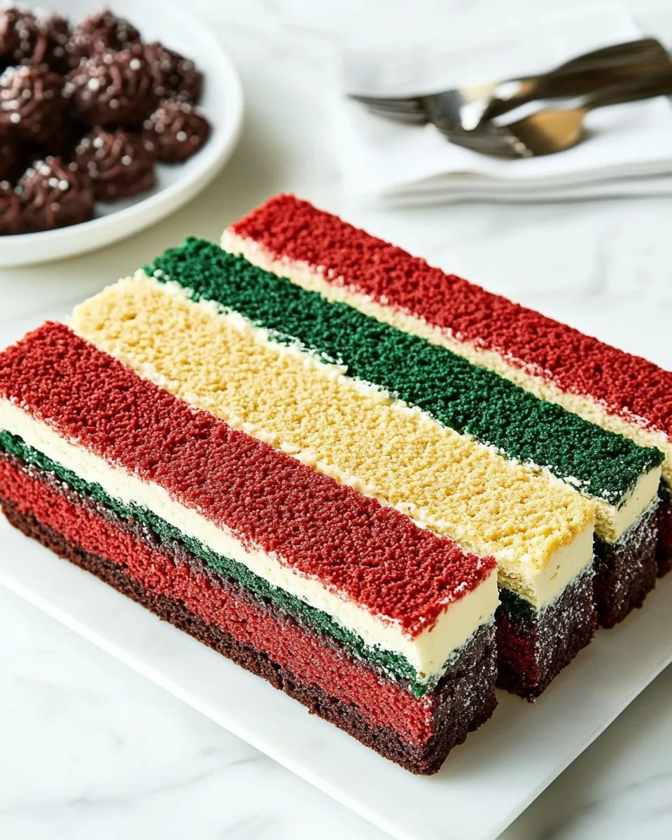 Italian Rainbow Cookie Loaf Cake