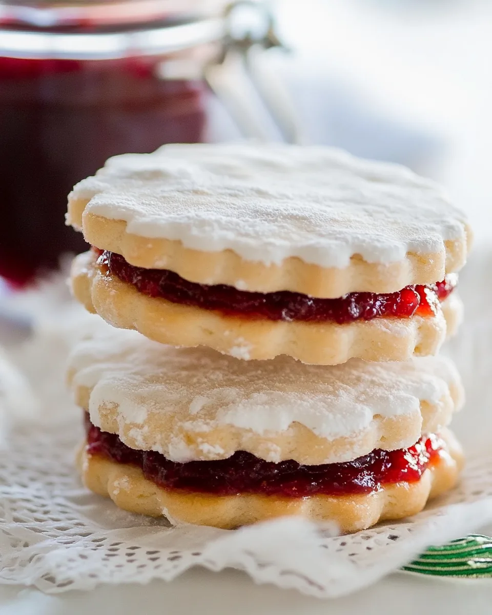 Jam Filled Sandwich Cookies