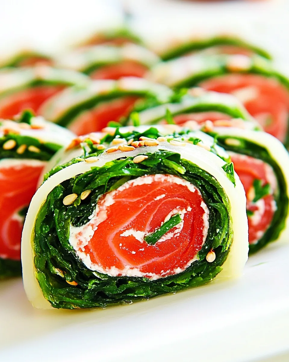 Keto Arugula Salmon Roll
