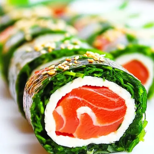 Keto Arugula Salmon Roll