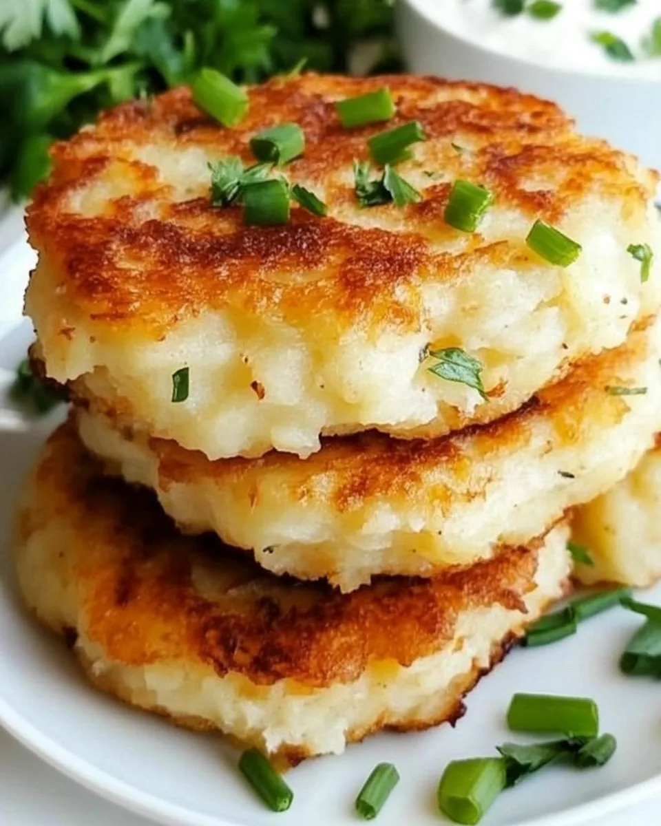 Leftover Mashed Potato Cheddar Ranch Cakes