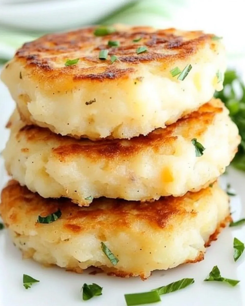 Leftover Mashed Potato Cheddar Ranch Cakes