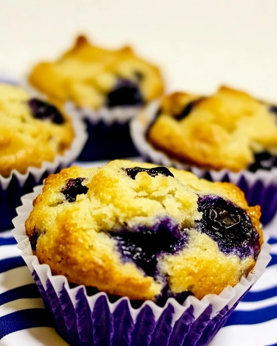 Low Sugar Blueberry Muffins