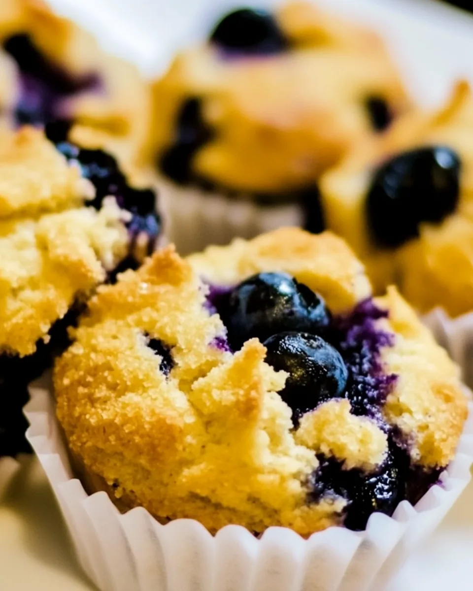 Low Sugar Blueberry Muffins