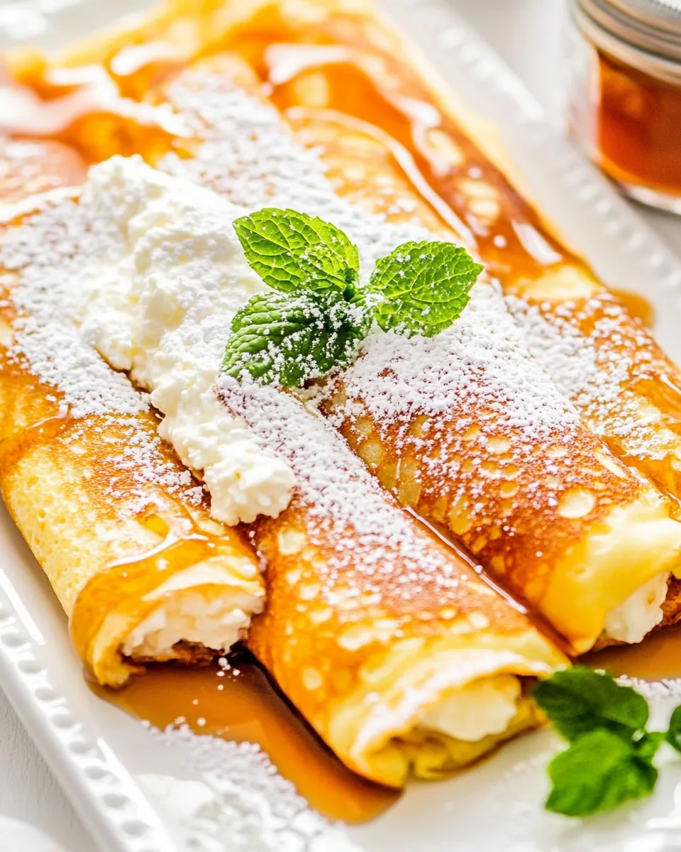 Maple Ricotta Stuffed Crepes