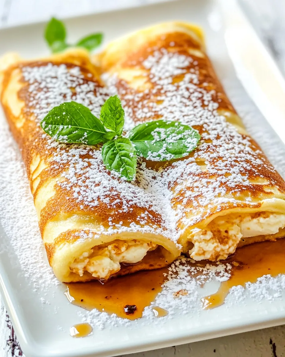 Maple Ricotta Stuffed Crepes