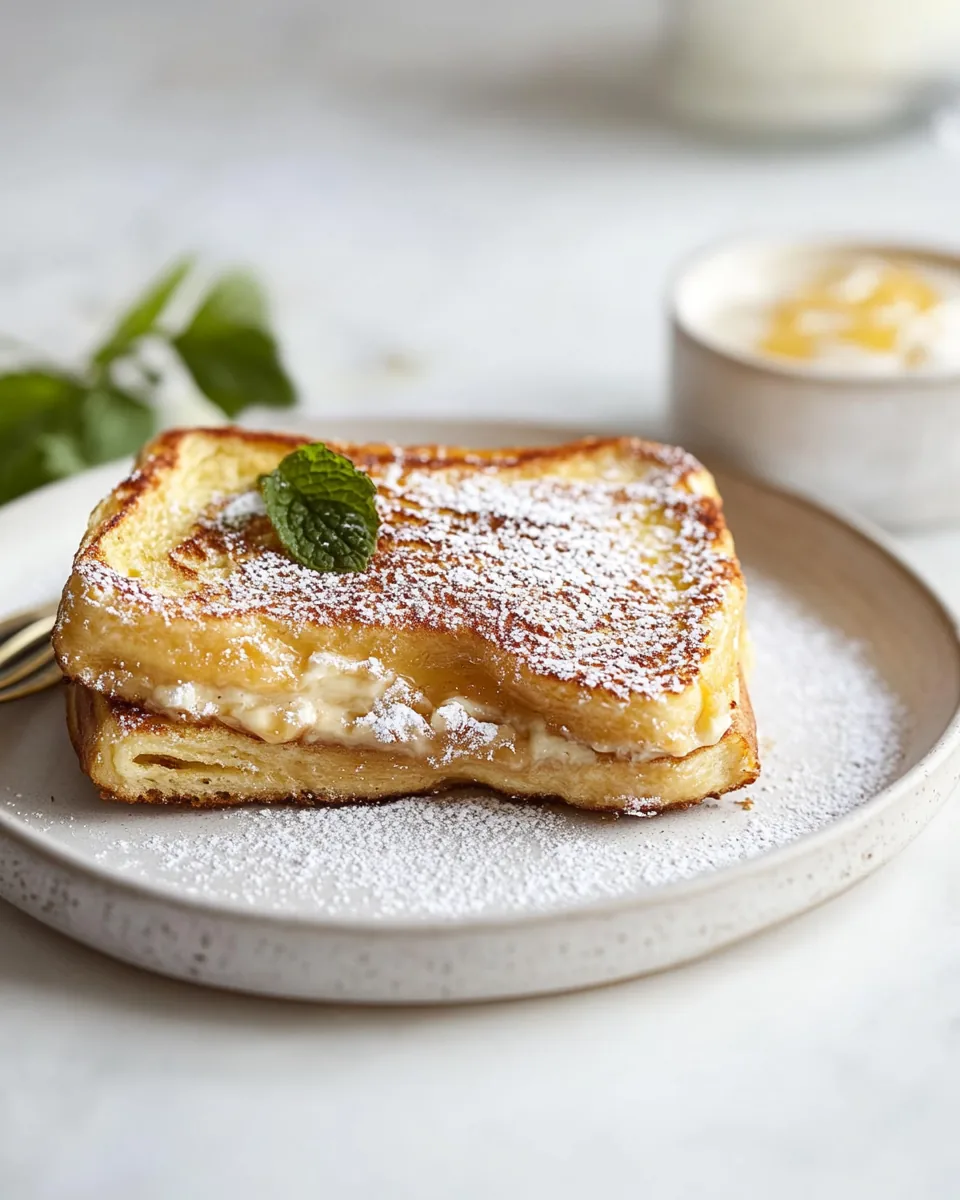Marzipan Stuffed French Toast