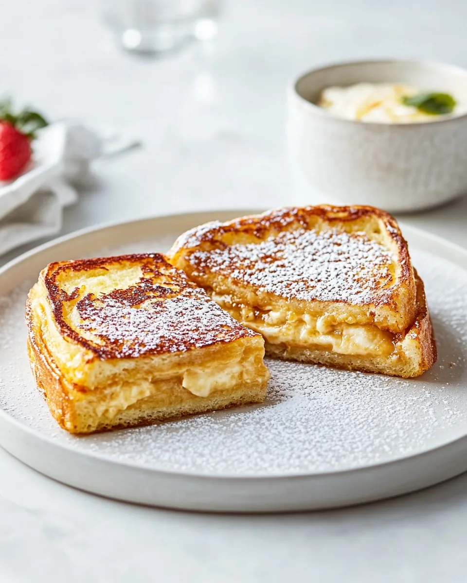 Marzipan Stuffed French Toast