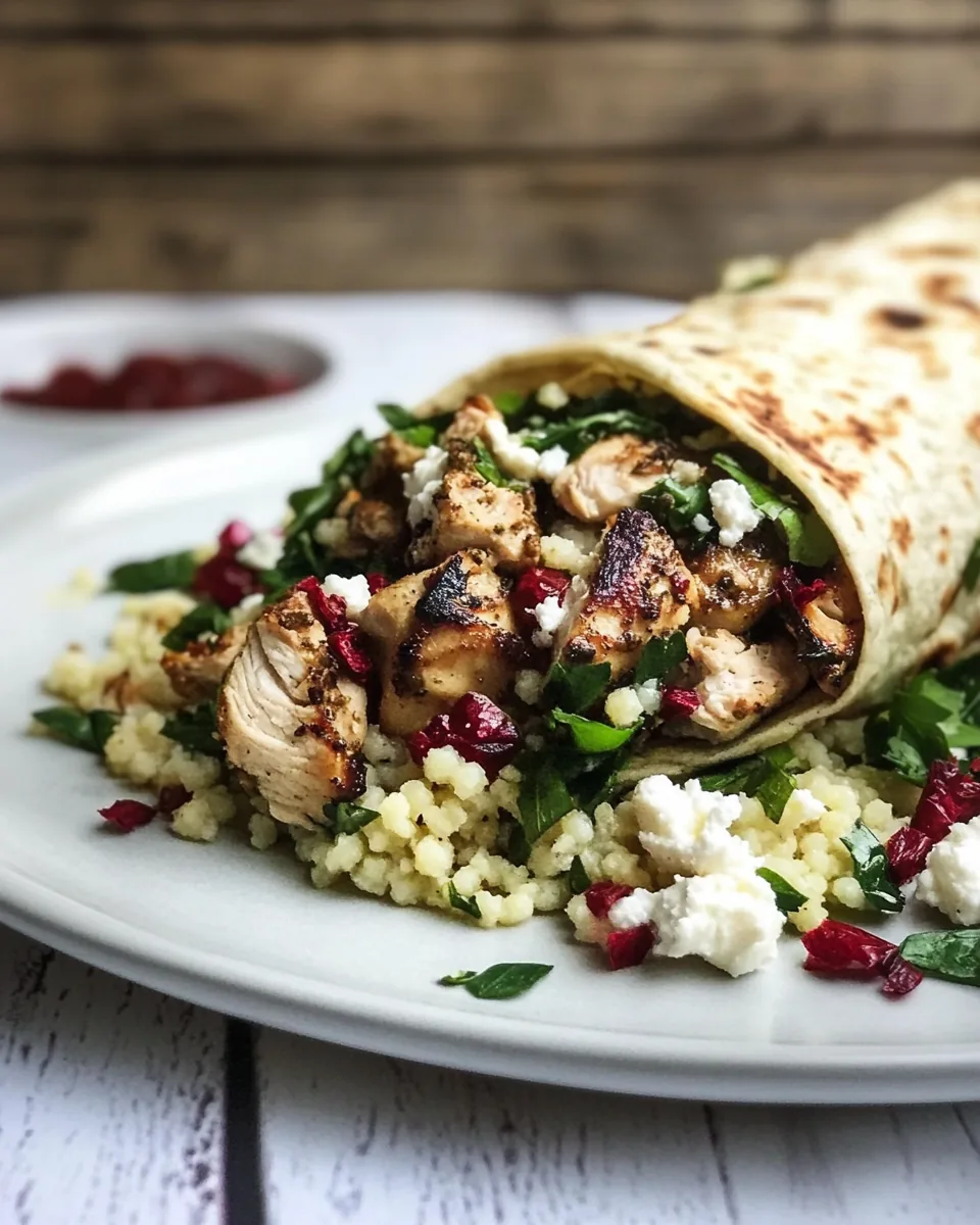 Middle Eastern Chicken and Couscous Wraps