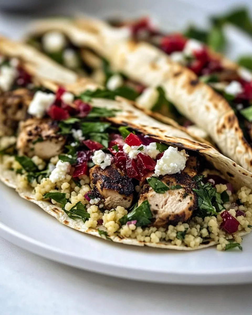 Middle Eastern Chicken and Couscous Wraps