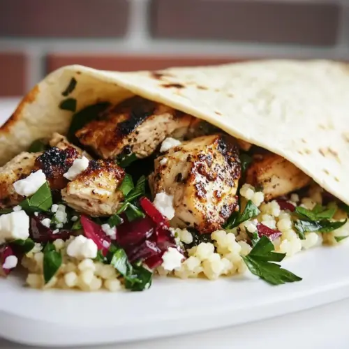 Middle Eastern Chicken and Couscous Wraps