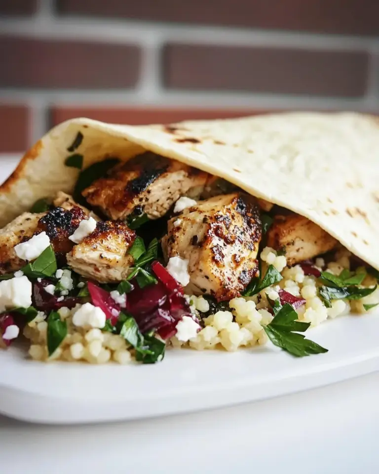 Middle Eastern Chicken and Couscous Wraps