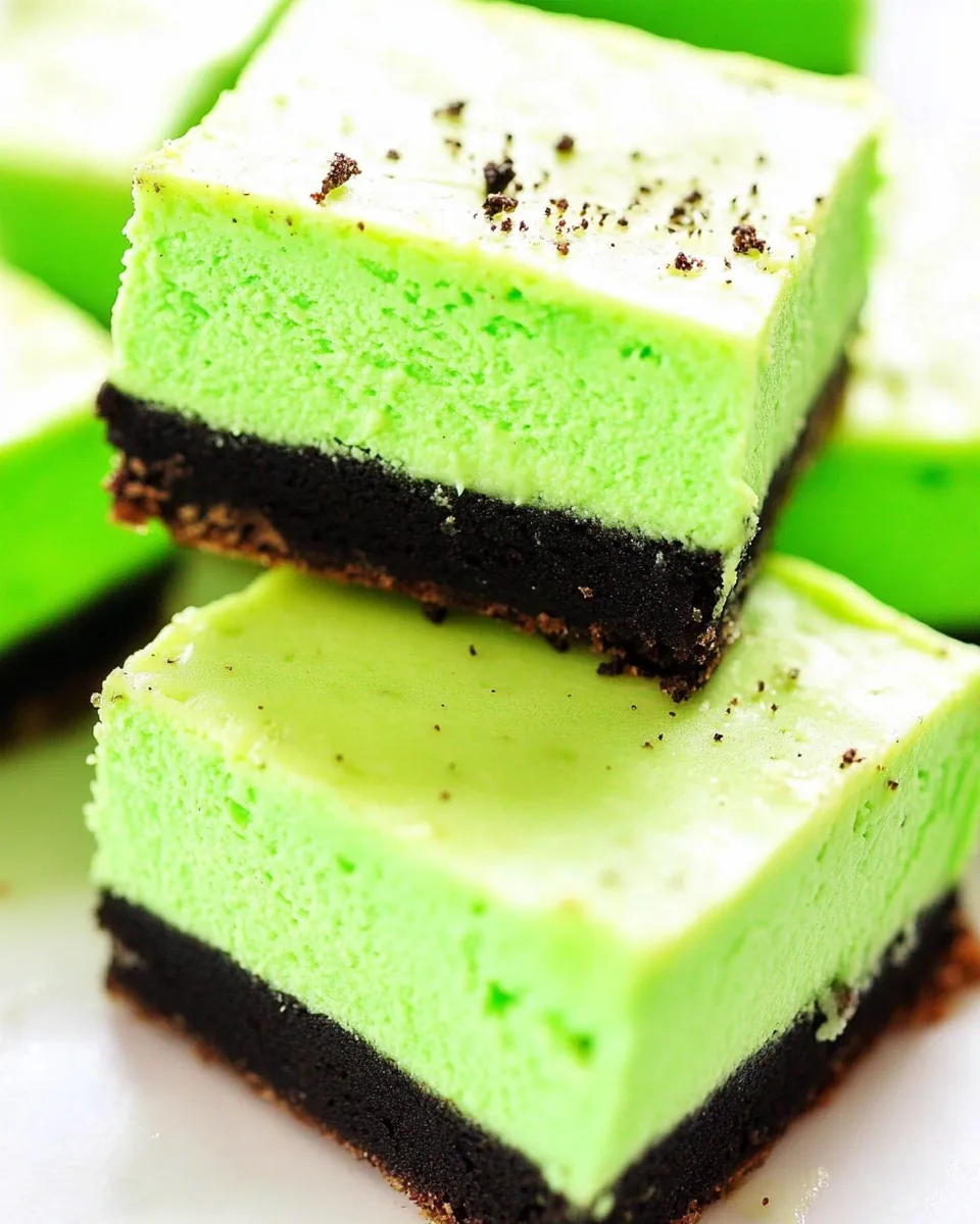 Mint Cheesecake Bars