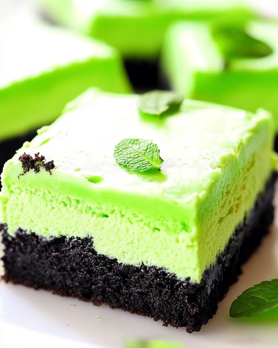 Mint Cheesecake Bars