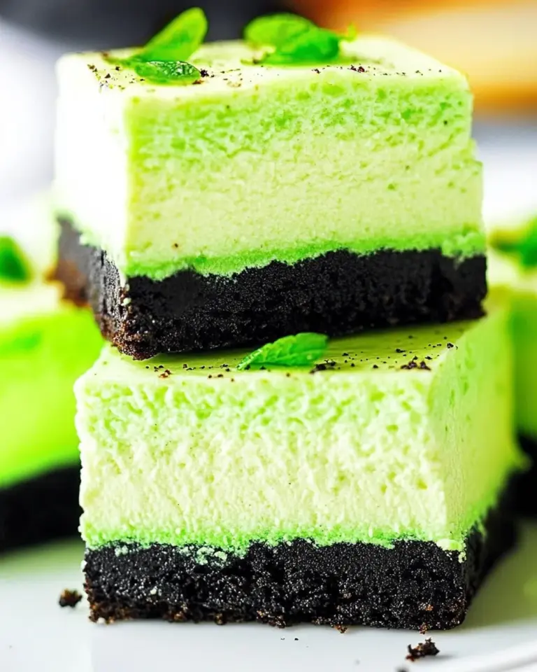 Mint Cheesecake Bars