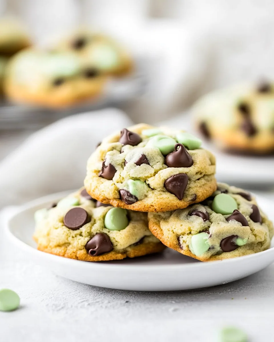 Mint Chocolate Chip Cookies