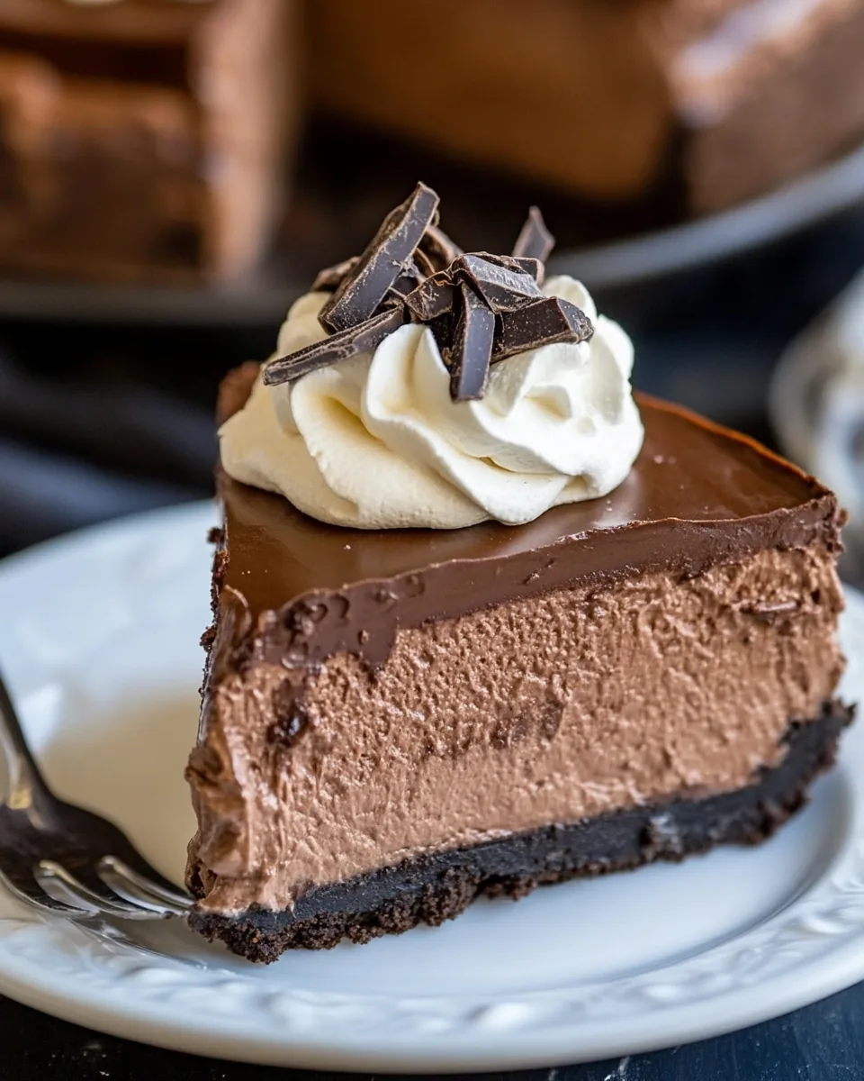 No Bake Chocolate Cheesecake