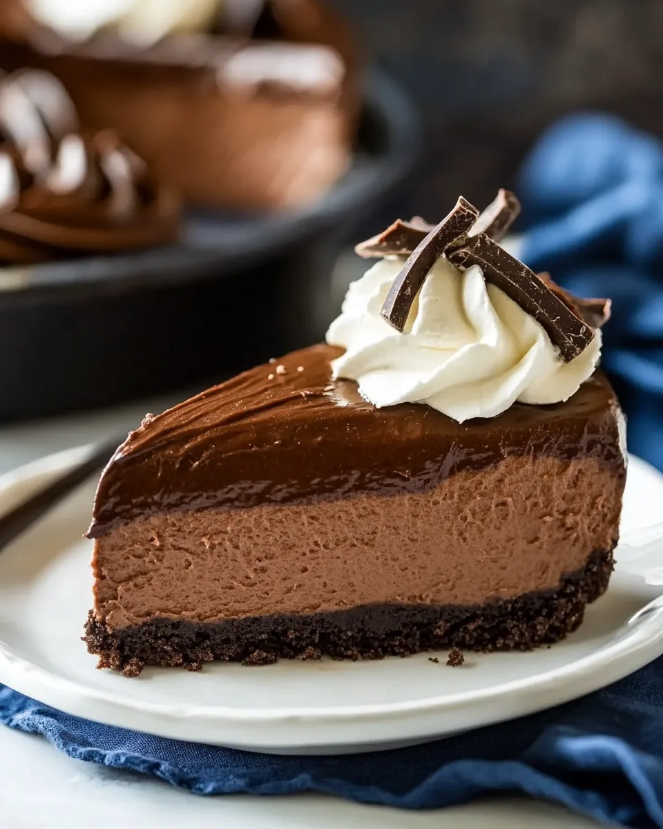 No Bake Chocolate Cheesecake