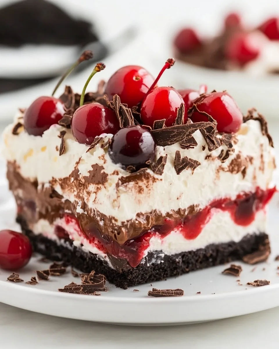 No Bake Chocolate Cherry Lush