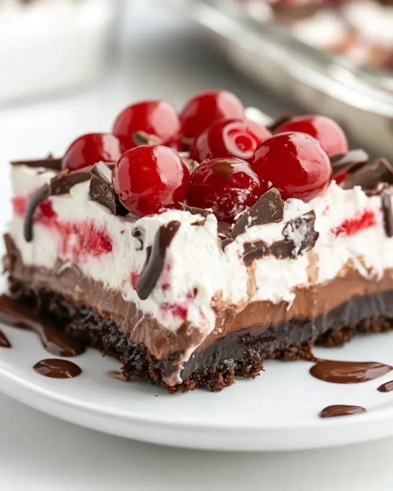 No Bake Chocolate Cherry Lush