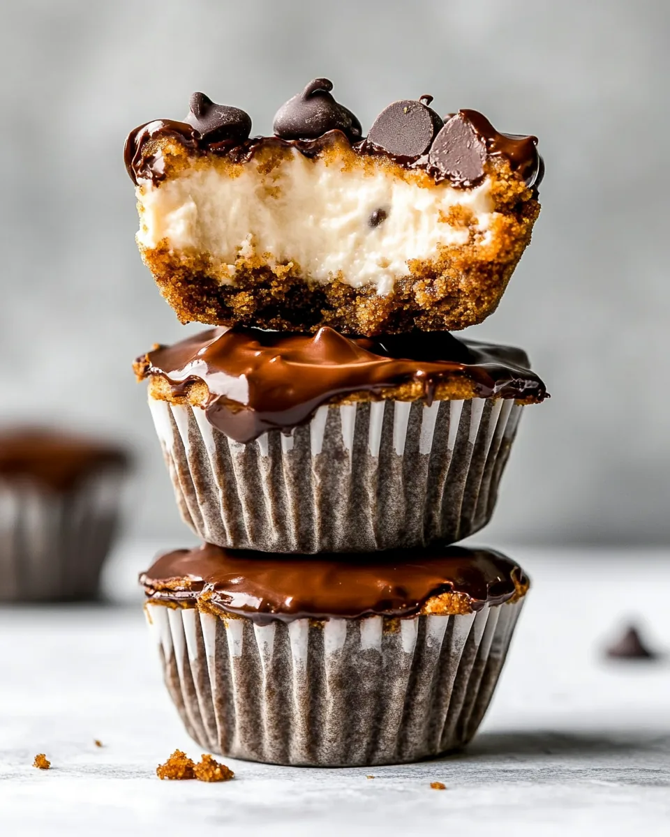 No Bake Chocolate Chip Cheesecake Cookie Dough Cups