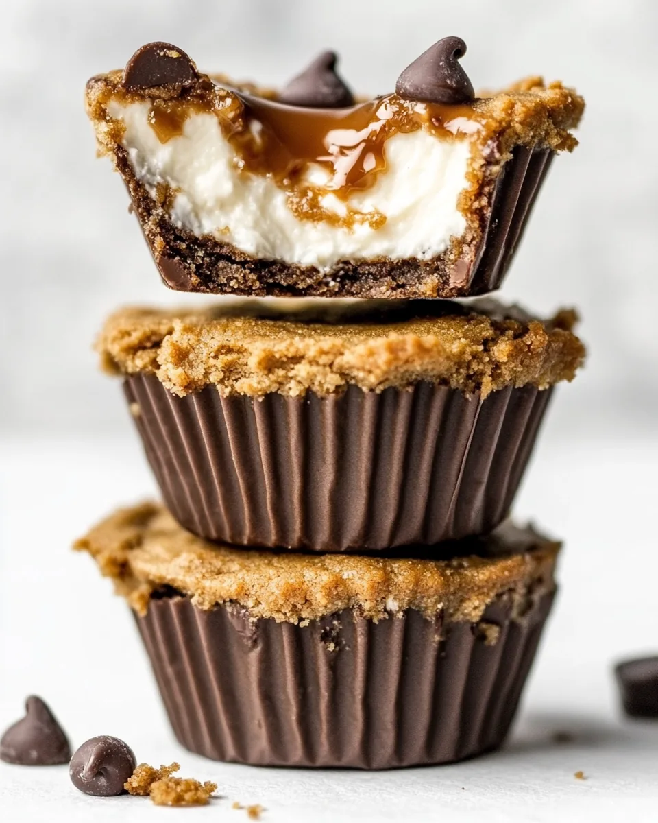 No Bake Chocolate Chip Cheesecake Cookie Dough Cups
