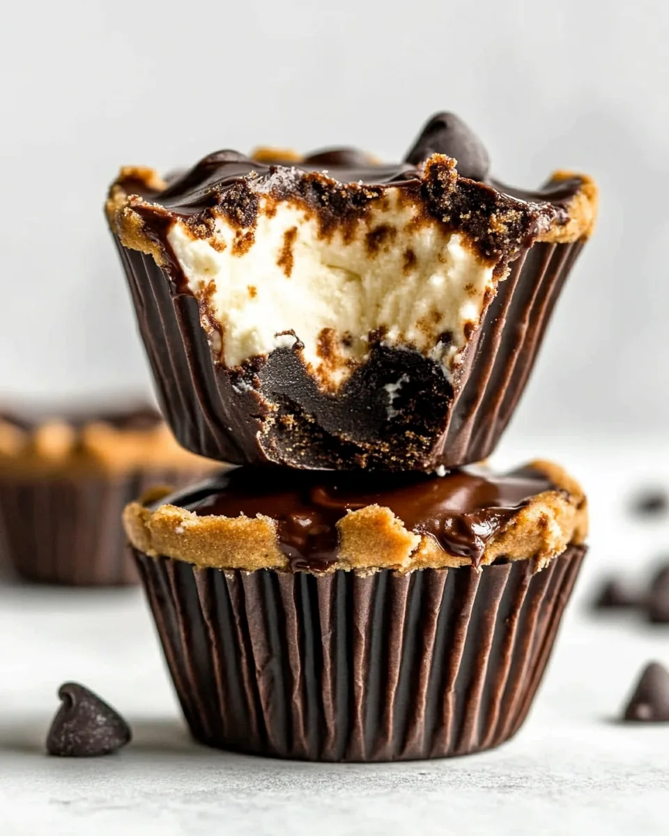 No Bake Chocolate Chip Cheesecake Cookie Dough Cups