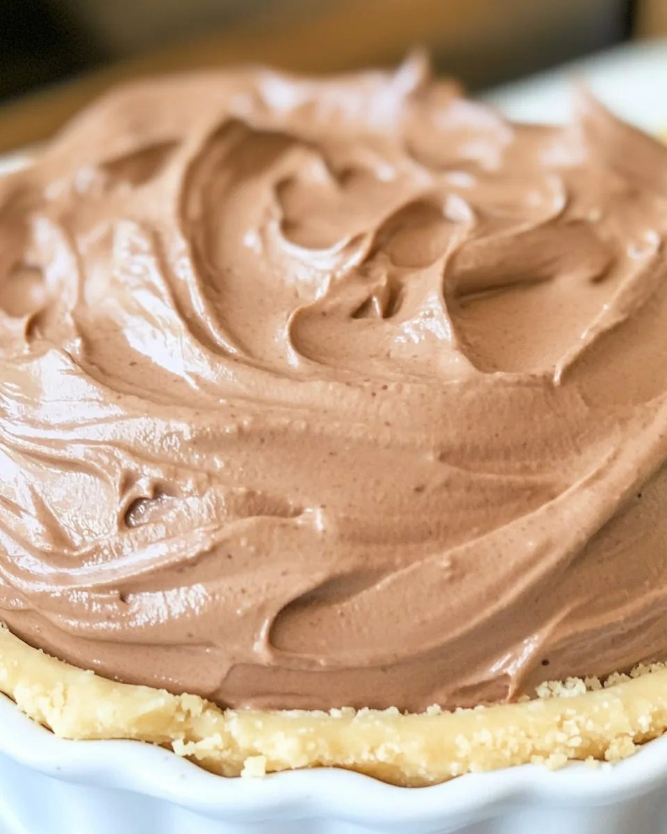 No Bake Chocolate Pudding Pie