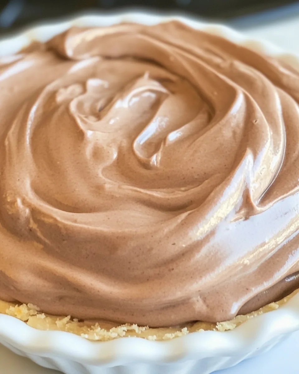 No Bake Chocolate Pudding Pie