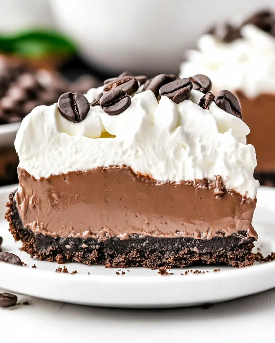 No Bake Mocha Mud Pie