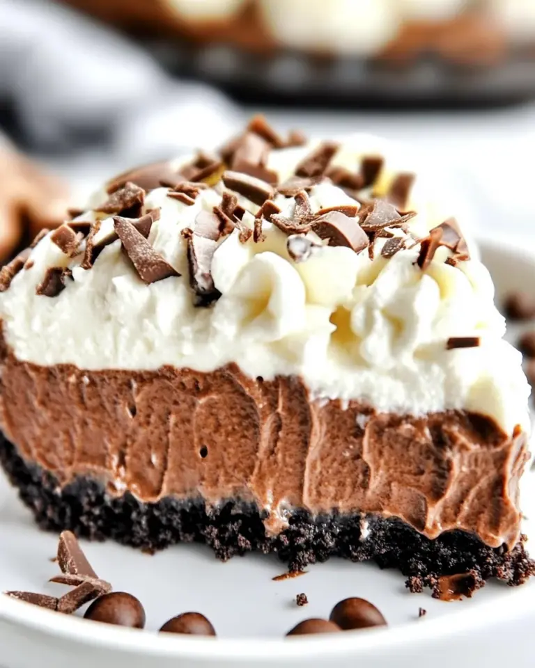 No Bake Mocha Mud Pie