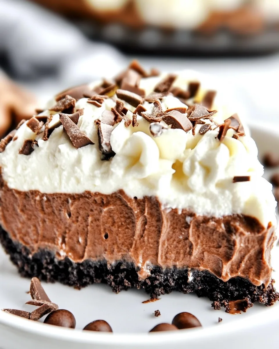 No Bake Mocha Mud Pie