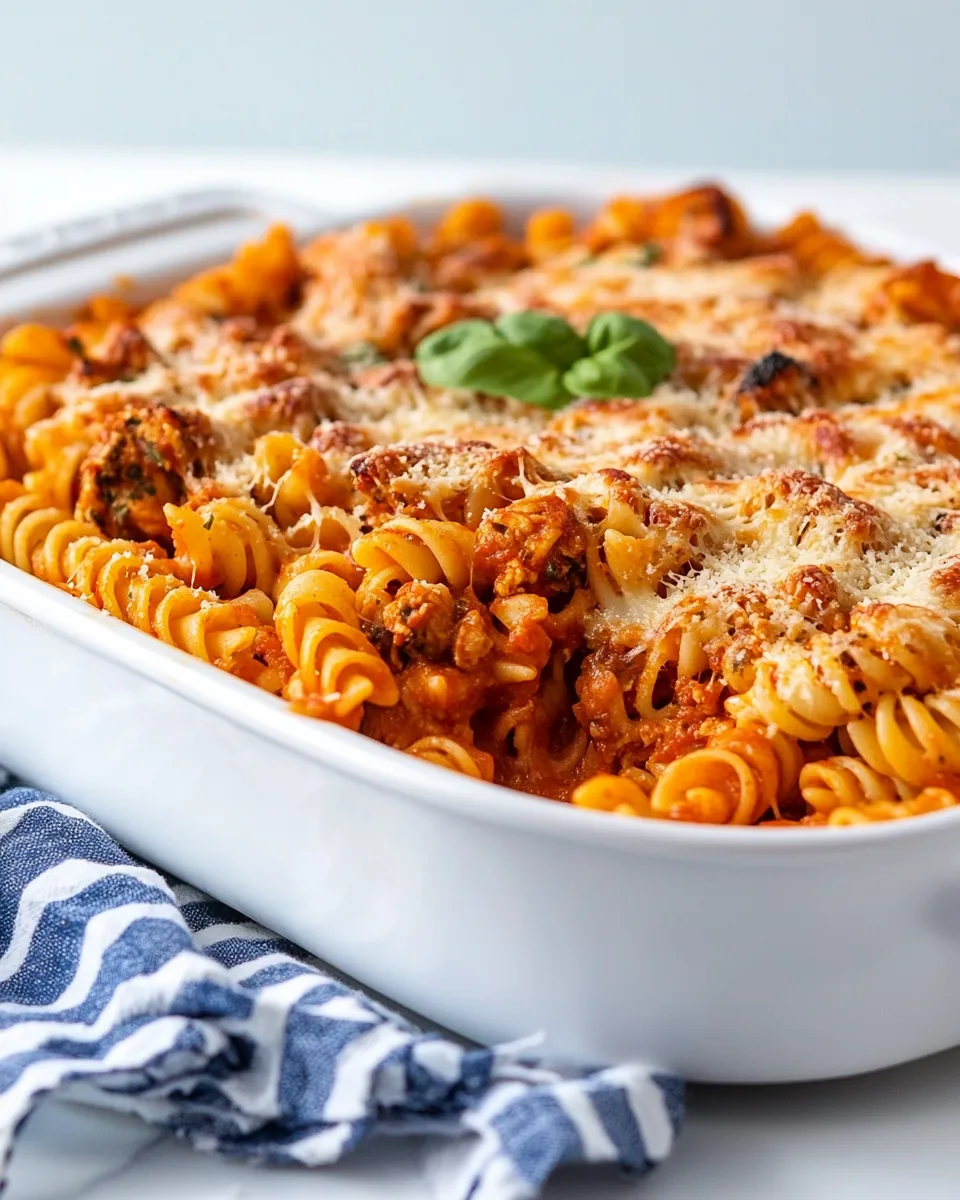 No Boil Chicken Parmesan Pasta