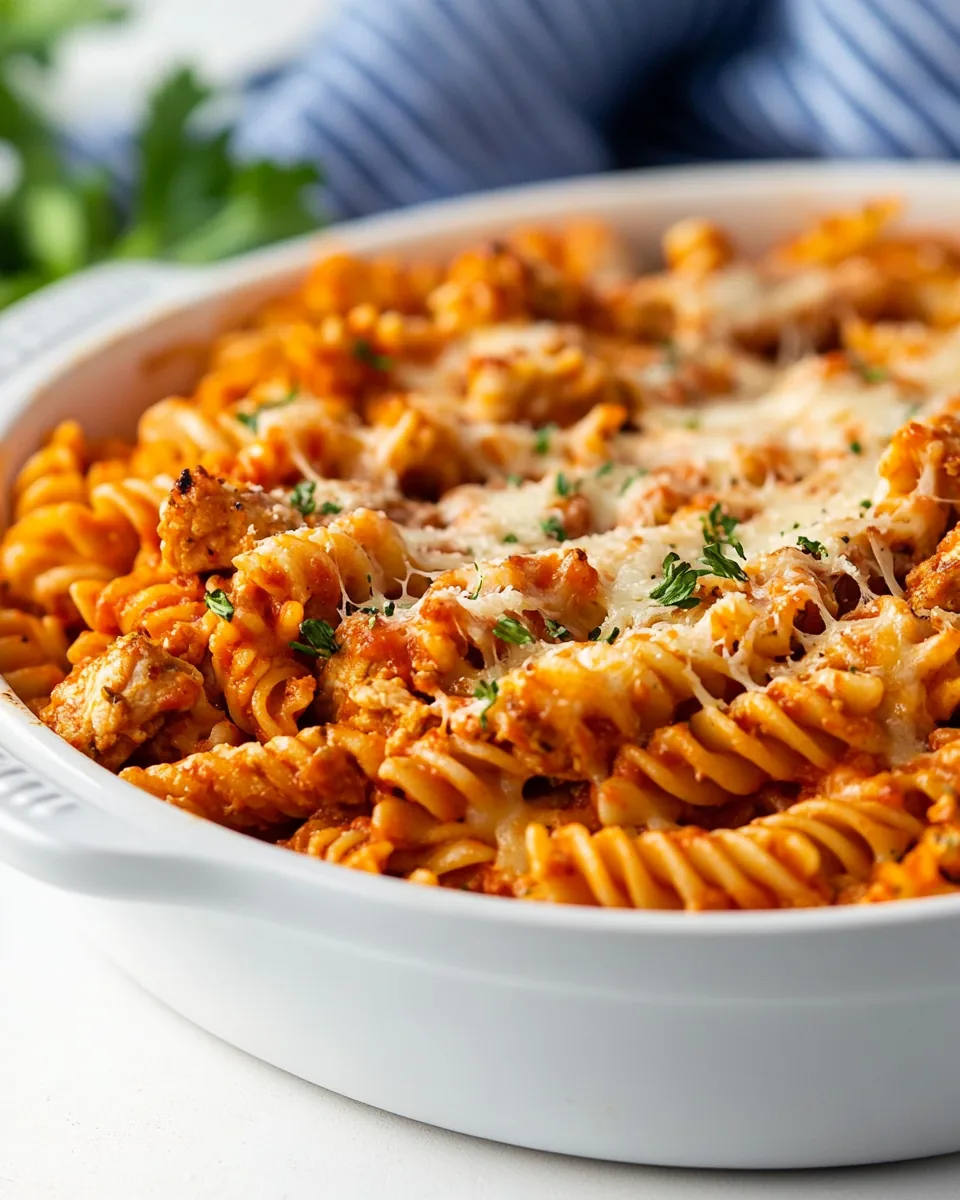 No Boil Chicken Parmesan Pasta