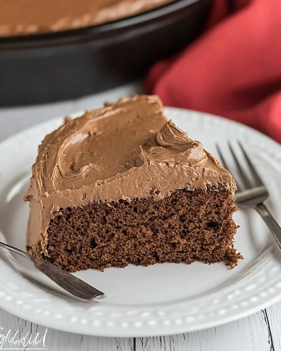 One Layer Mocha Cake