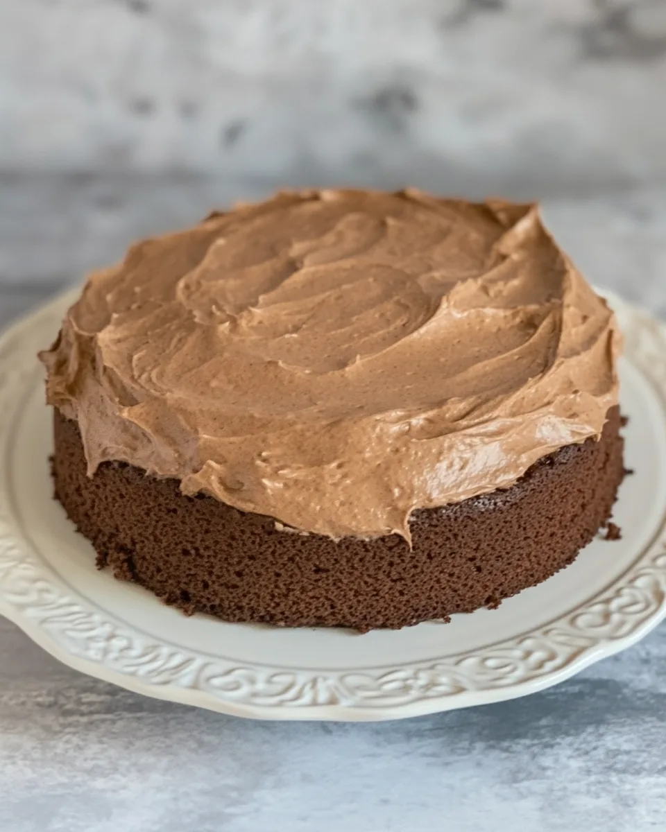 One Layer Mocha Cake
