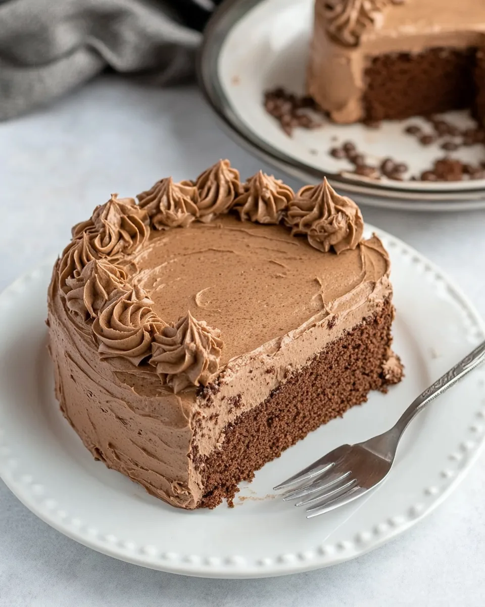 One Layer Mocha Cake