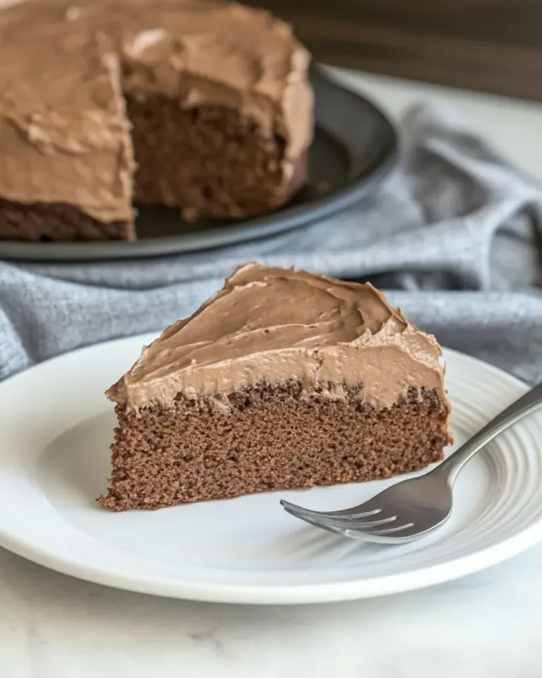 One Layer Mocha Cake