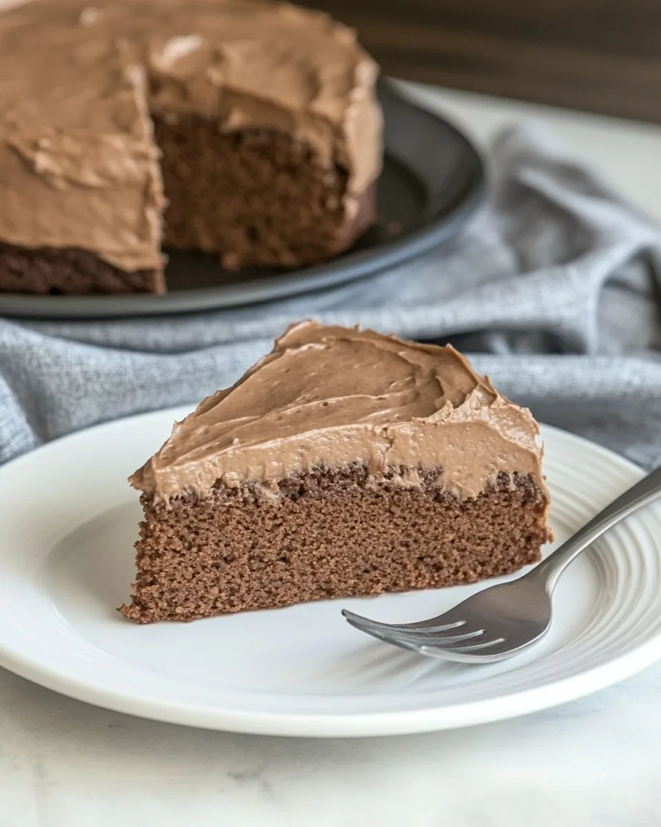 One Layer Mocha Cake