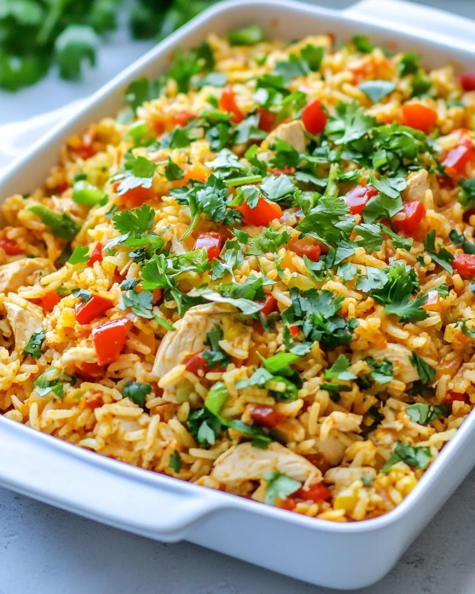One Pan Chicken Fajita Rice