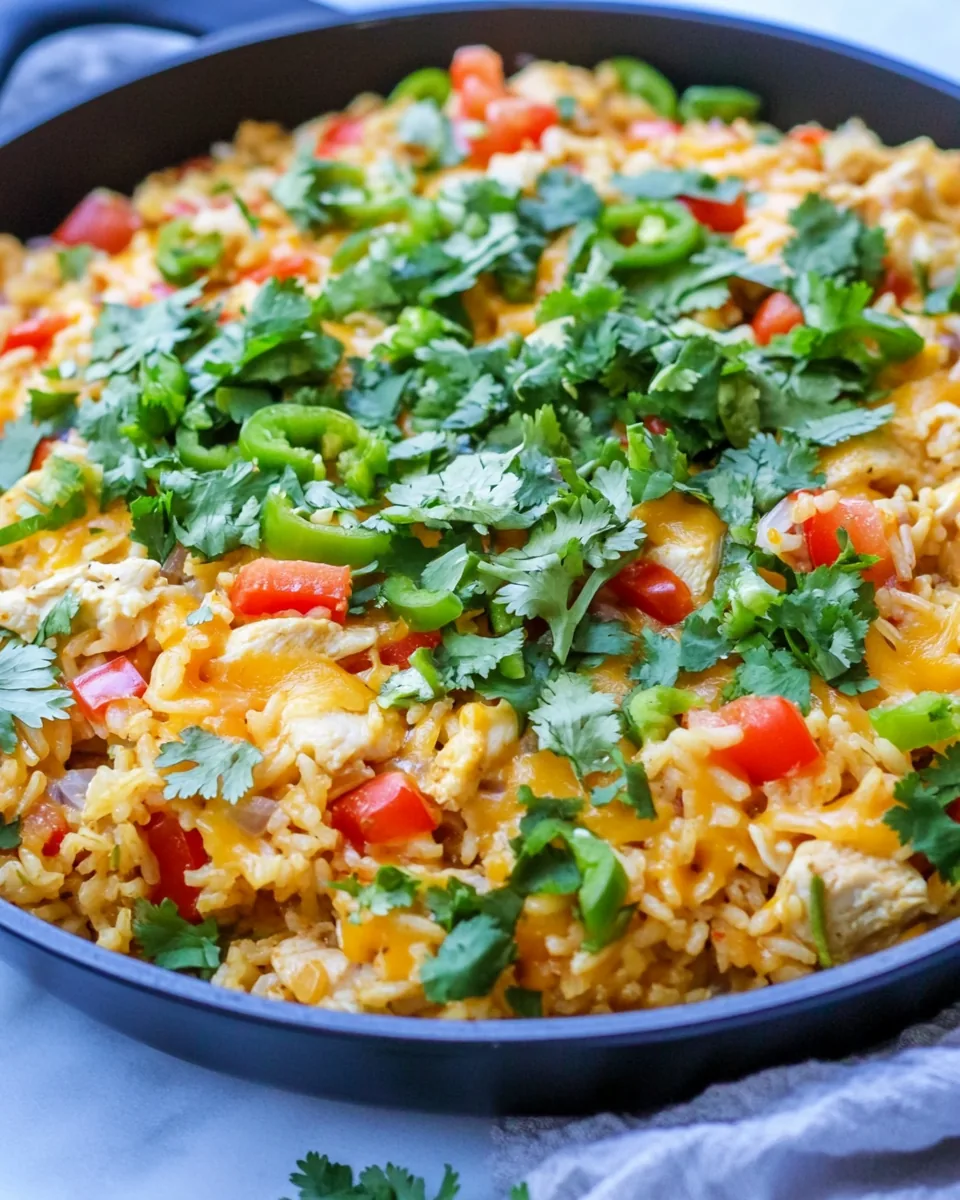 One Pan Chicken Fajita Rice