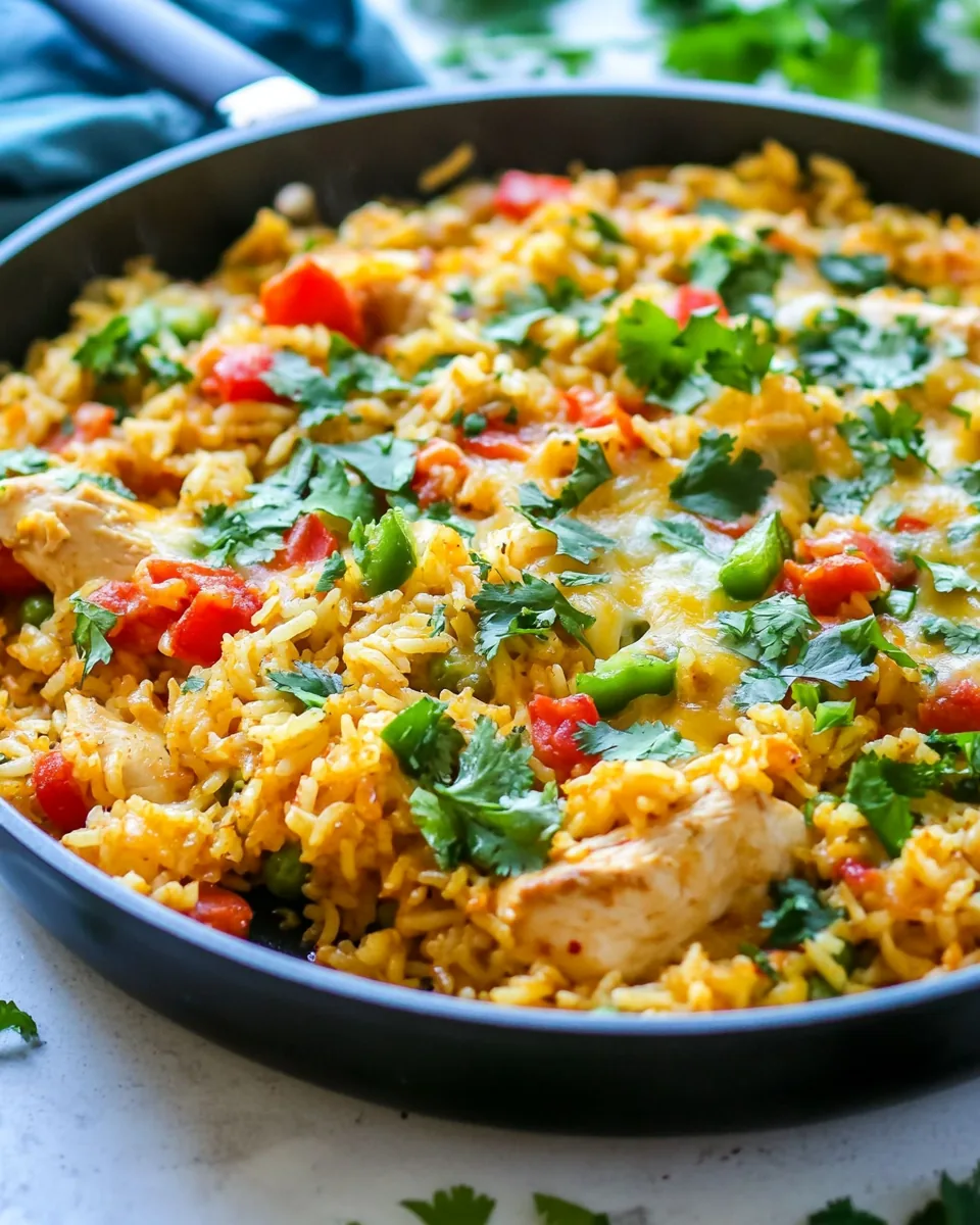 One Pan Chicken Fajita Rice